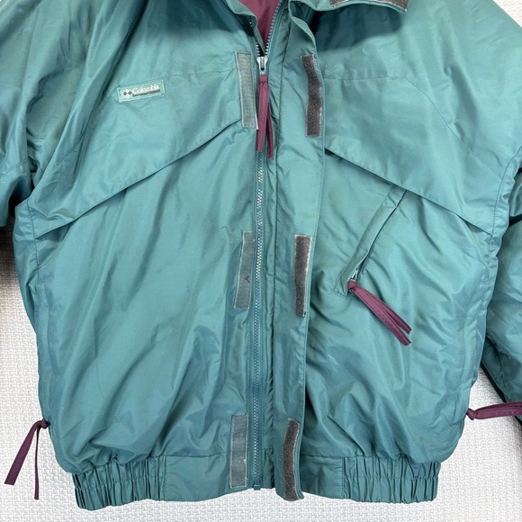 Vtg Columbia Whirlibird 3 in 1 Jacket Men Med Green Full Zip Radial Sleeve Ski - Picture 7 of 11